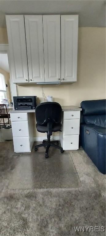 72 Ebenezer Dr Rear, Rear, West Seneca, NY 14224 - office area with concrete floors and built in desk