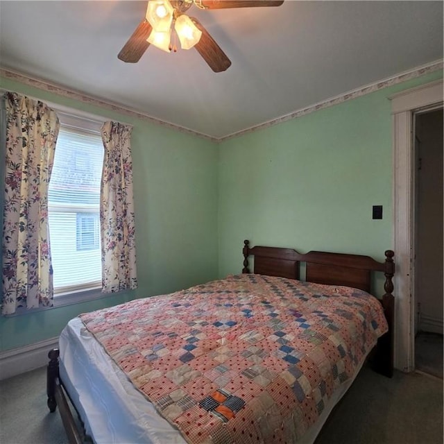 612 Reynolds St, Elmira-City, NY 14904 - carpeted bedroom featuring a ceiling fan