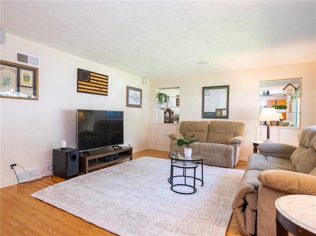 living room featuring wood finished floors