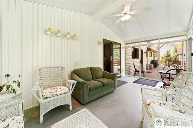 24 Castile Dr, Pomfret, NY 14063 - sunroom / solarium with a ceiling fan and outdoor lounge area