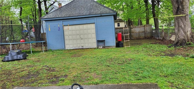 221 Grace St, Syracuse, NY 13204 - view of outdoor structure with a trampoline and an outbuilding