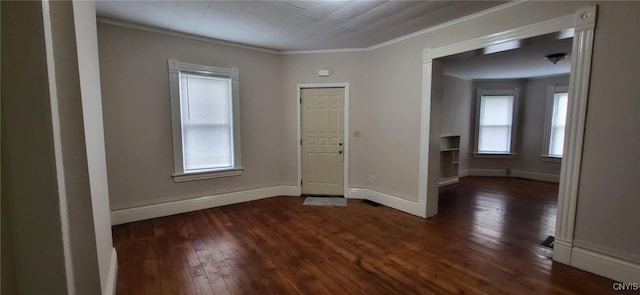 221 Grace St, Syracuse, NY 13204 - unfurnished room featuring crown molding, hardwood / wood-style floors, and baseboards