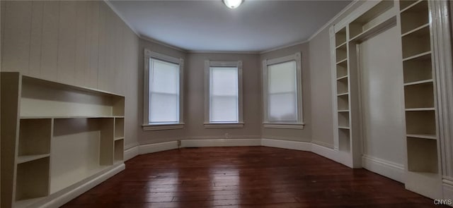 221 Grace St, Syracuse, NY 13204 - interior space with dark wood-style flooring and ornamental molding