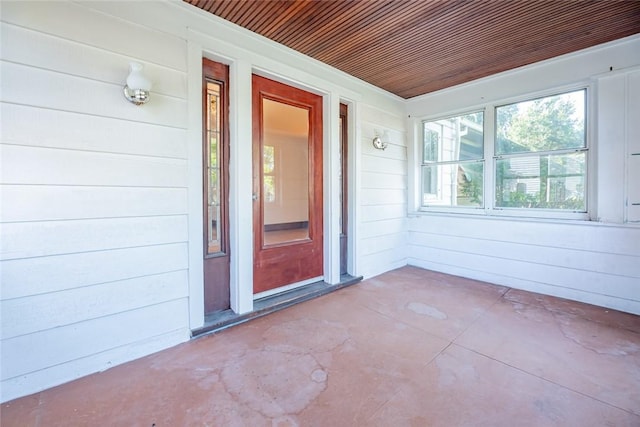 view of exterior entry