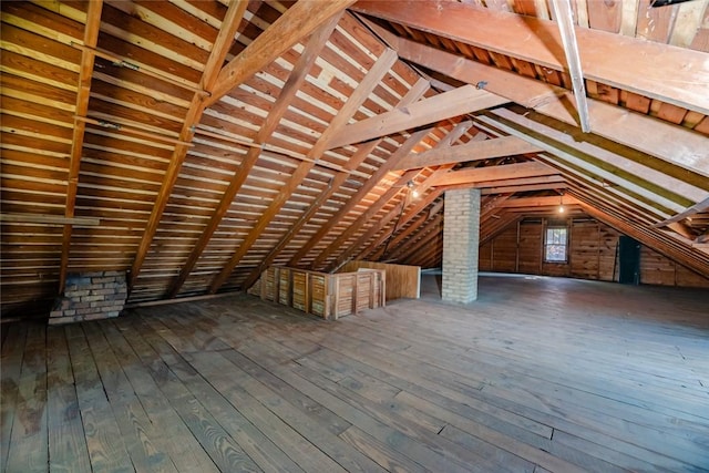 view of attic