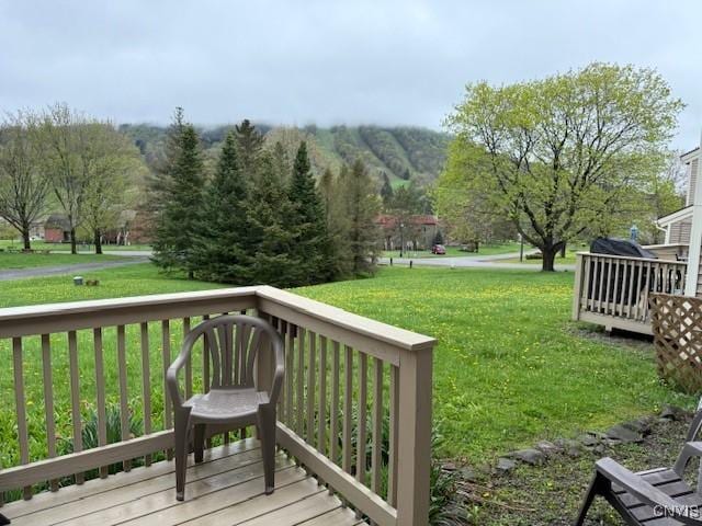 2128 Beta Dr Unit 21E, Virgil, NY 13045 - deck featuring a lawn