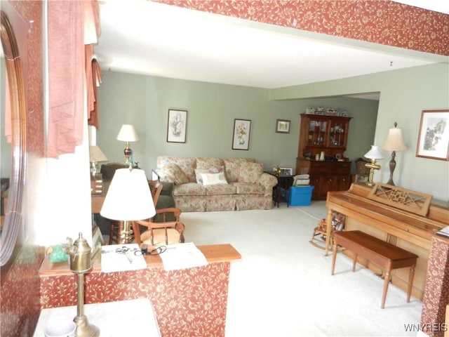view of carpeted living room