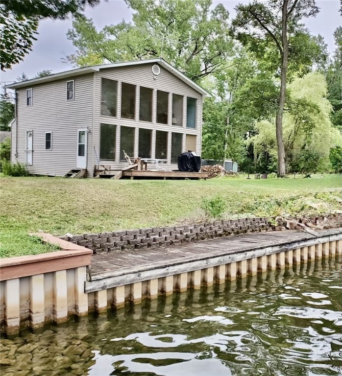 489 Camp Crone Rd, Deruyter, NY 13052 - rear view of property featuring a lawn