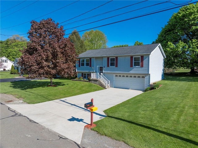 6 Club View Dr, Bath, NY 14810 - split foyer home with a garage, a front yard, and driveway