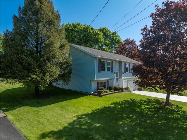 6 Club View Dr, Bath, NY 14810 - split foyer home with a front lawn and a garage