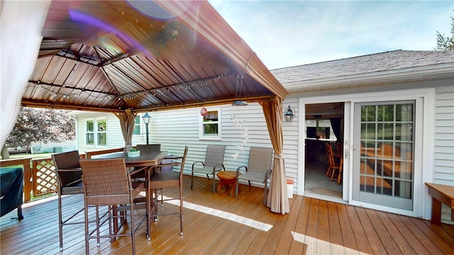 6 Club View Dr, Bath, NY 14810 - wooden deck with a gazebo