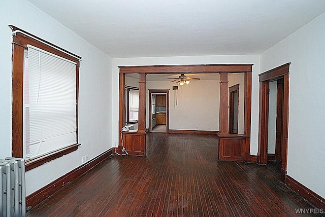 54 Pine Ridge Rd, Cheektowaga, NY 14211 - hallway with dark wood-style floors, baseboards, and plenty of natural light
