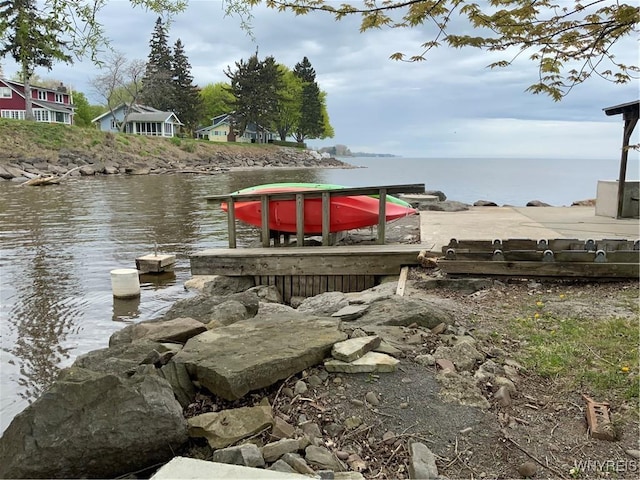 13202 Park Rd, Carlton, NY 14571 - view of yard with a water view, a dock, and boat lift