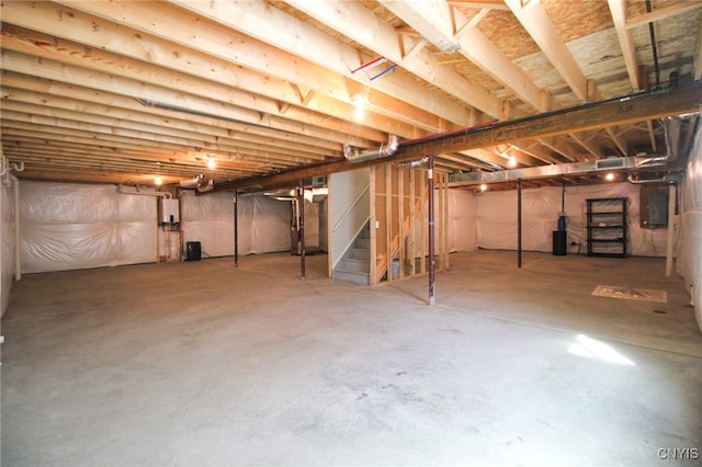 522 Chenango Hill Dr, Hamilton, NY 13346 - unfinished basement with stairs and electric panel