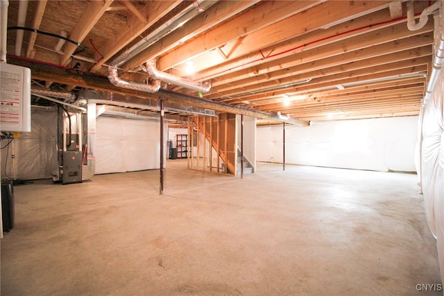 522 Chenango Hill Dr, Hamilton, NY 13346 - unfinished below grade area with stairs and heating unit