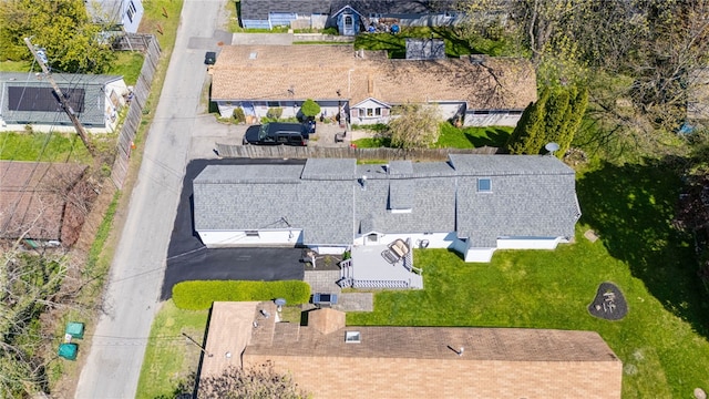 aerial view of residential area