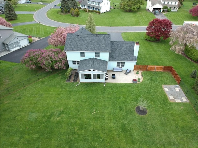 view from above of property