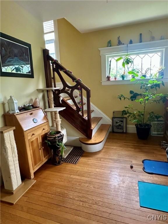 923 Teall Ave, Syracuse, NY 13206 - staircase with wood-type flooring