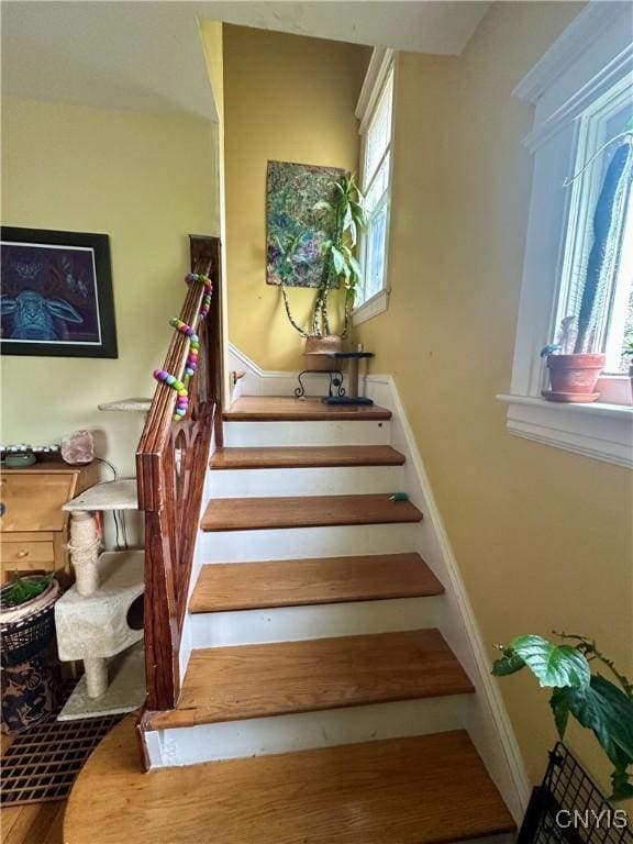 923 Teall Ave, Syracuse, NY 13206 - stairway with wood finished floors