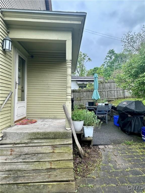 923 Teall Ave, Syracuse, NY 13206 - view of patio with fence and grilling area