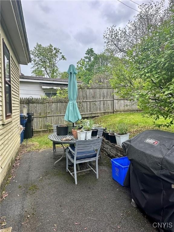 923 Teall Ave, Syracuse, NY 13206 - view of patio featuring fence and area for grilling