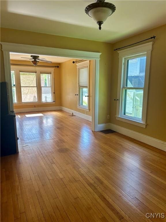 923 Teall Ave, Syracuse, NY 13206 - empty room with wood-type flooring and ceiling fan