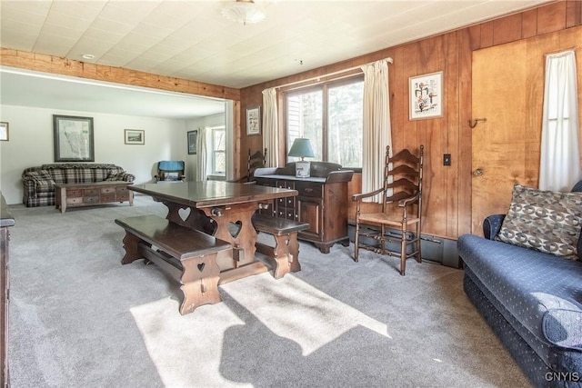 37931 State Route 12e, Clayton, NY 13624 - home office featuring light carpet and wood walls