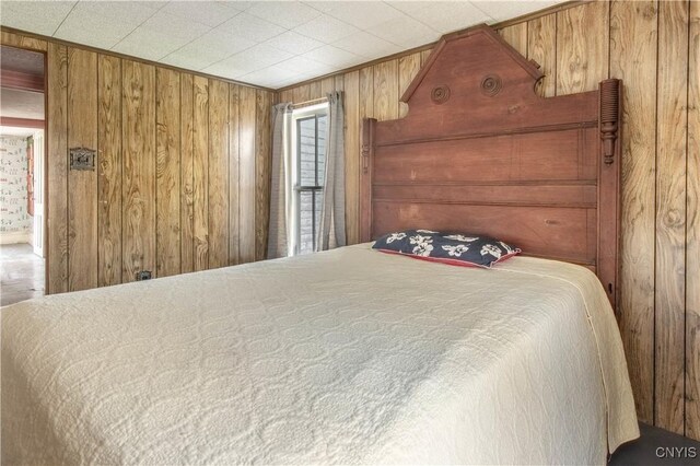 37931 State Route 12e, Clayton, NY 13624 - bedroom featuring wooden walls