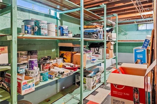 view of storage room