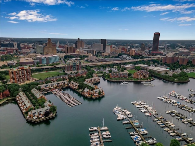 132 Lakefront Blvd Unit 104, Buffalo, NY 14202 - view of urban area with a marina and a nearby body of water