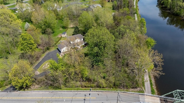 bird's eye view of a nearby body of water