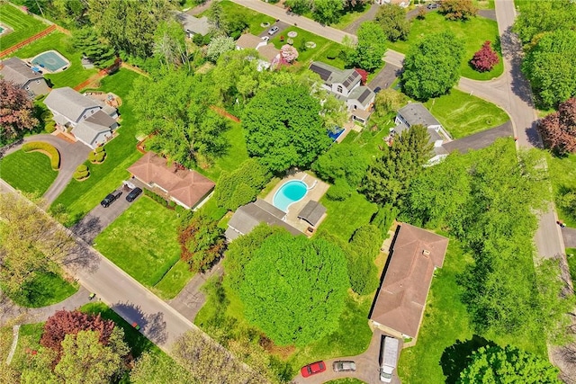 aerial view of residential area