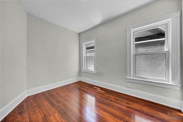 656 Auburn Ave, Buffalo, NY 14222 - spare room with baseboards and dark wood finished floors