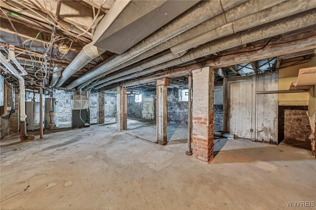 656 Auburn Ave, Buffalo, NY 14222 - below grade area featuring water heater and heating unit
