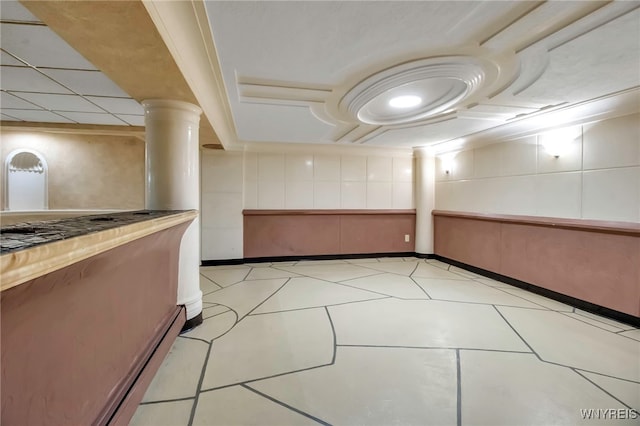 interior space with bar