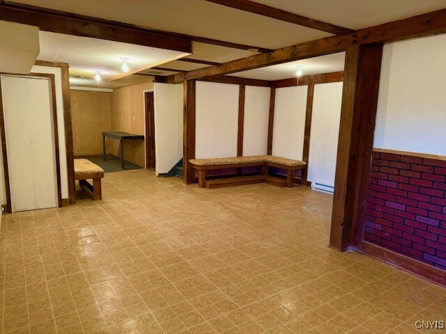 345 Orton Rd, Sandy Creek, NY 13142 - finished basement featuring light floors and a baseboard heating unit