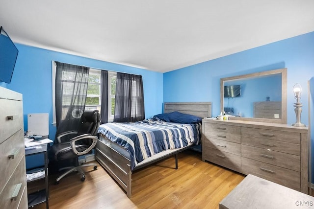 108 Pineledge Rd, Camillus, NY 13031 - bedroom featuring light wood-type flooring and an office area