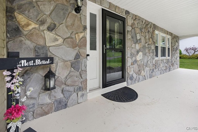 108 Pineledge Rd, Camillus, NY 13031 - entrance to property with stone siding and a porch