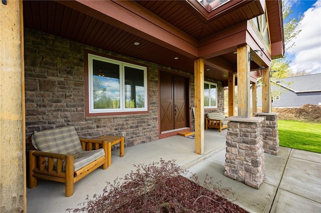view of patio / terrace with covered porch