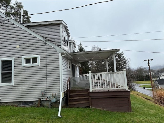 407 Gifford St, Hornellsville, NY 14843 - view of property exterior with a yard and a deck