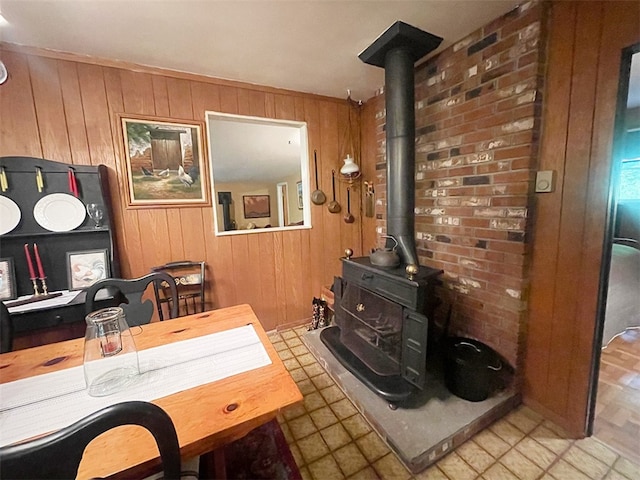 920 New Kingston Rd, Middletown, NY 12455 - office with wooden walls and a wood stove