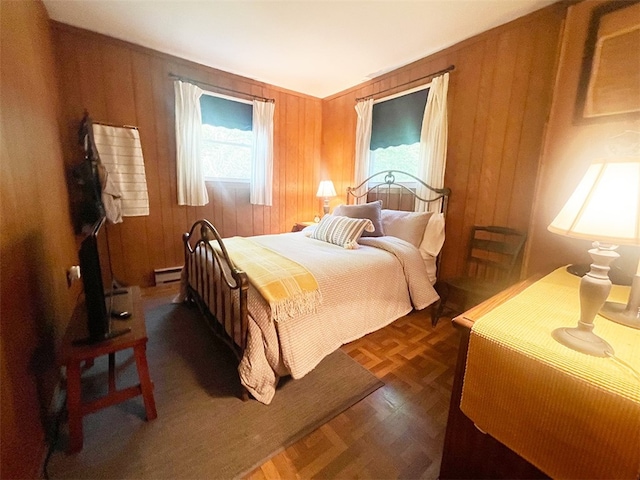 920 New Kingston Rd, Middletown, NY 12455 - bedroom with wooden walls and baseboard heating