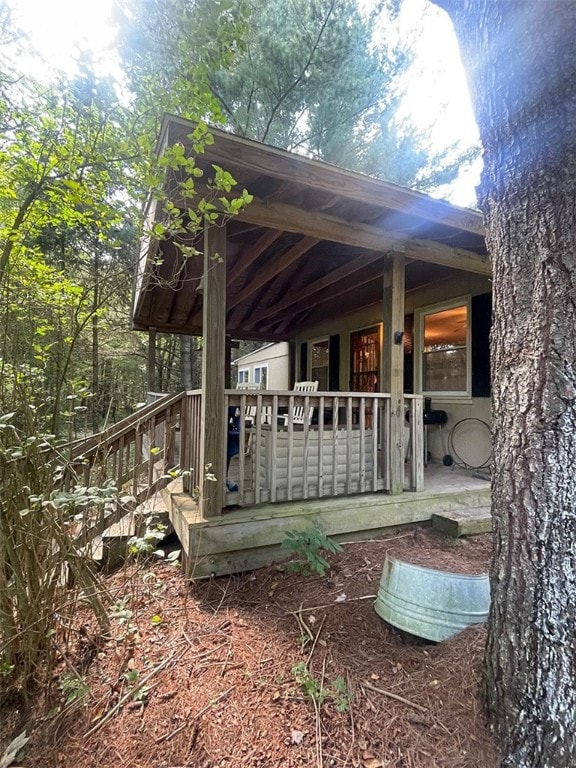 920 New Kingston Rd, Middletown, NY 12455 - wooden deck featuring covered porch
