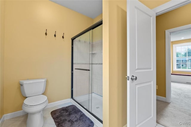 3543 Lost Hollow Rd, Skaneateles, NY 13152 - full bath with a stall shower, toilet, and baseboards