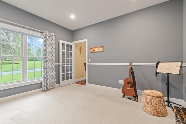 3543 Lost Hollow Rd, Skaneateles, NY 13152 - game room with carpet floors, baseboards, and recessed lighting