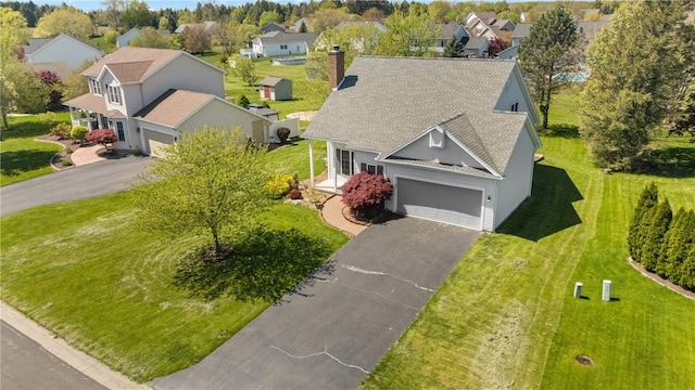 aerial perspective of suburban area