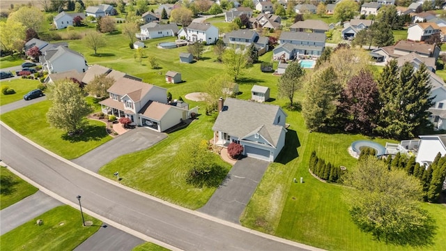 aerial perspective of suburban area