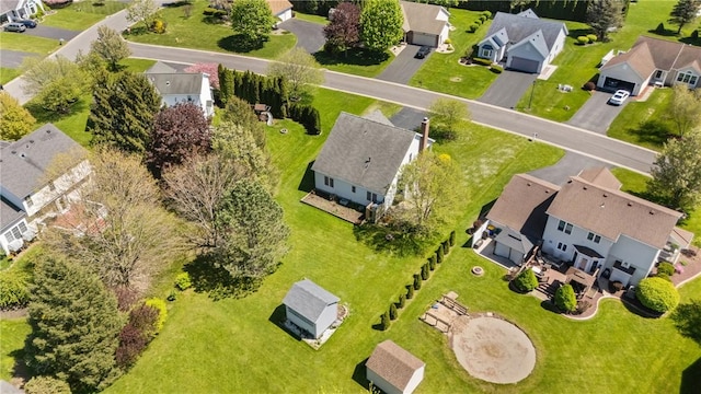 aerial view of residential area