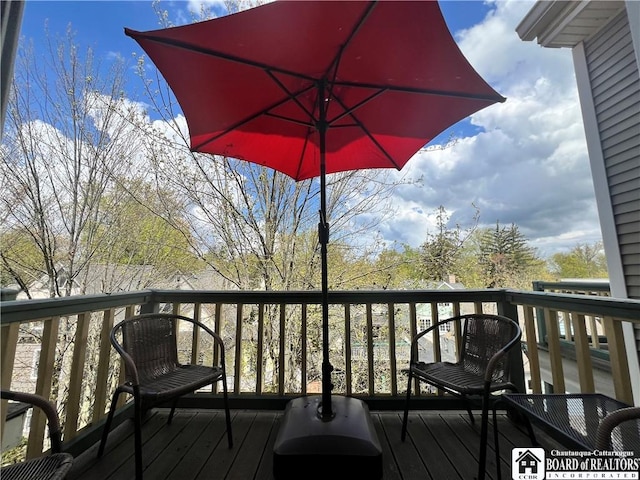 1 Pratt Ave Unit 407, Chautauqua, NY 14722 - view of wooden terrace