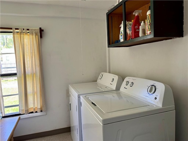 2395 State Highway 205, Laurens, NY 13810 - laundry area featuring washing machine and clothes dryer and baseboards